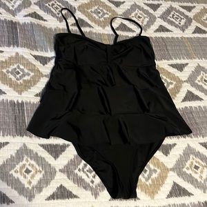 Black one piece suit